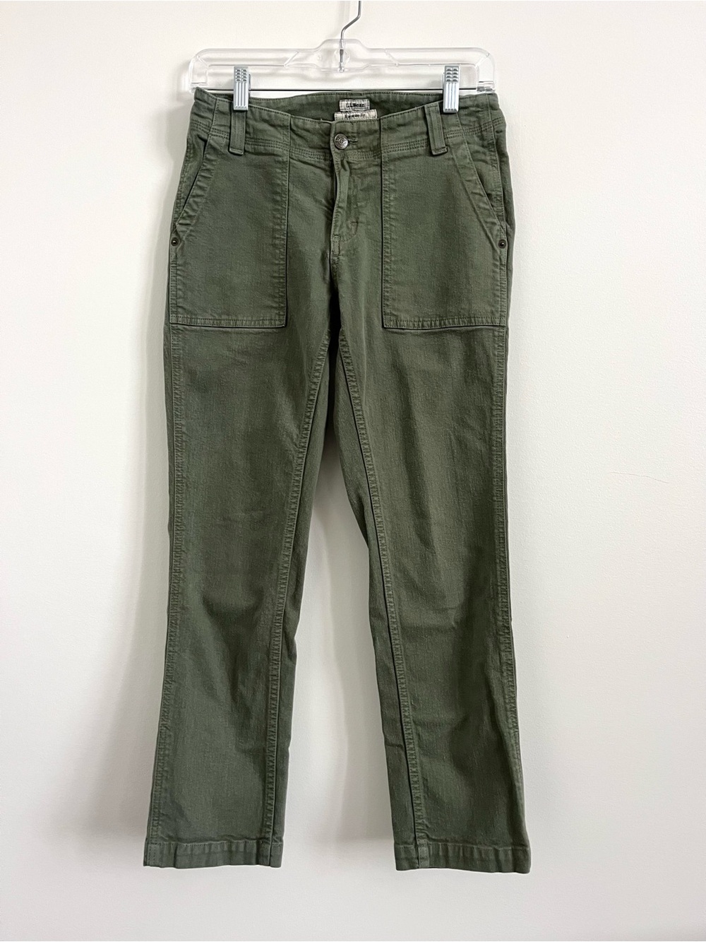 LL Bean Size 2 Petite Green Favorite Fit Pants